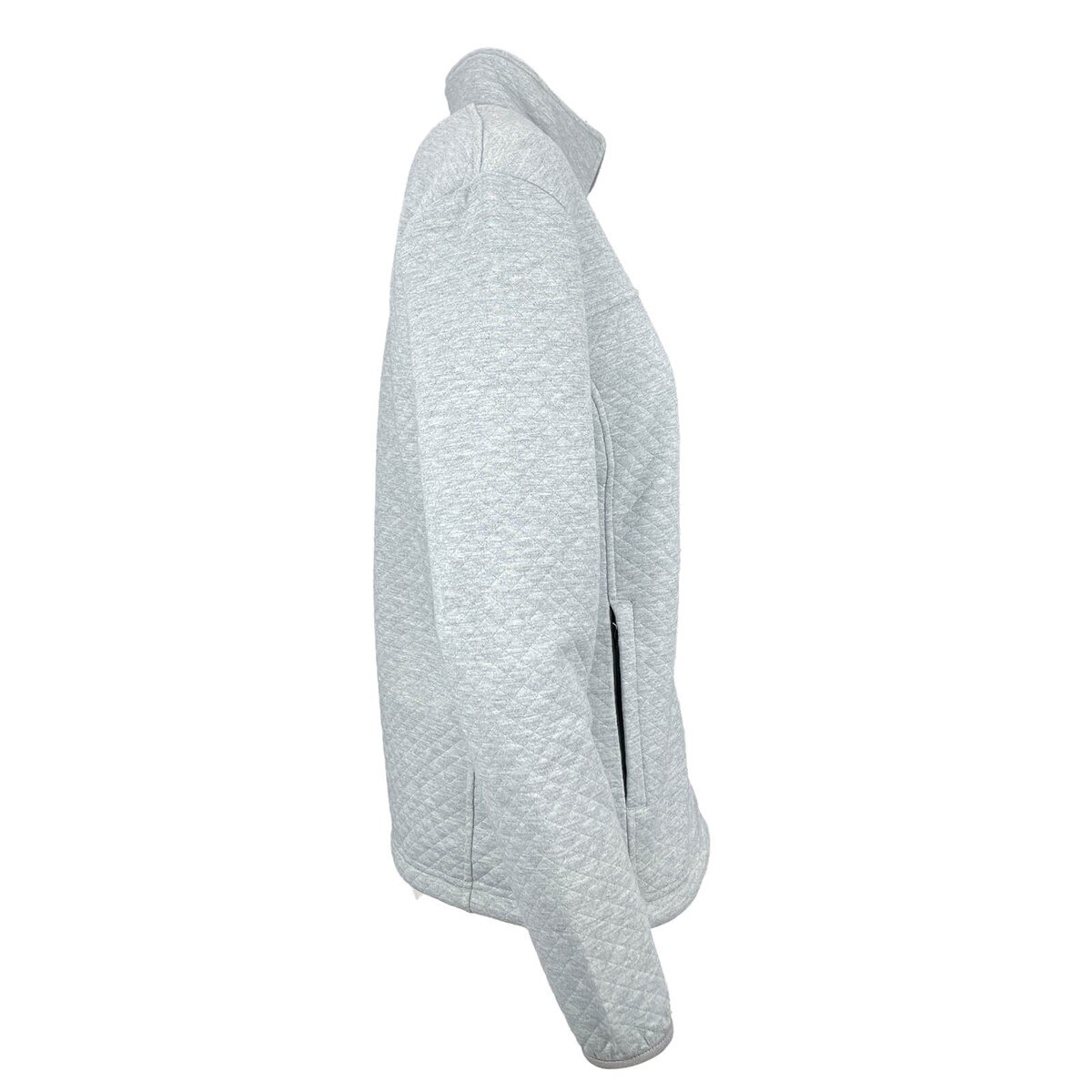 Authentic Brand Women's I-State Gray Quilted Full-Zip Jacket